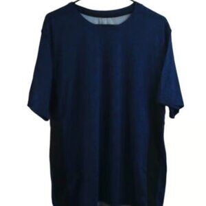 GAME TIME Navy Blue Activewear Gym Short Sleeve Shirt Size XL EUC #M-035